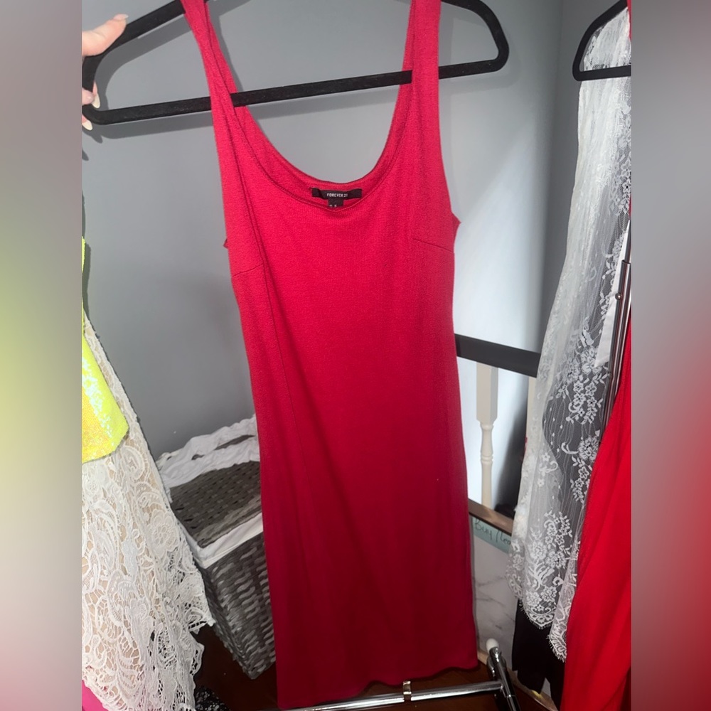 Forever 21 Raspberry midi dress